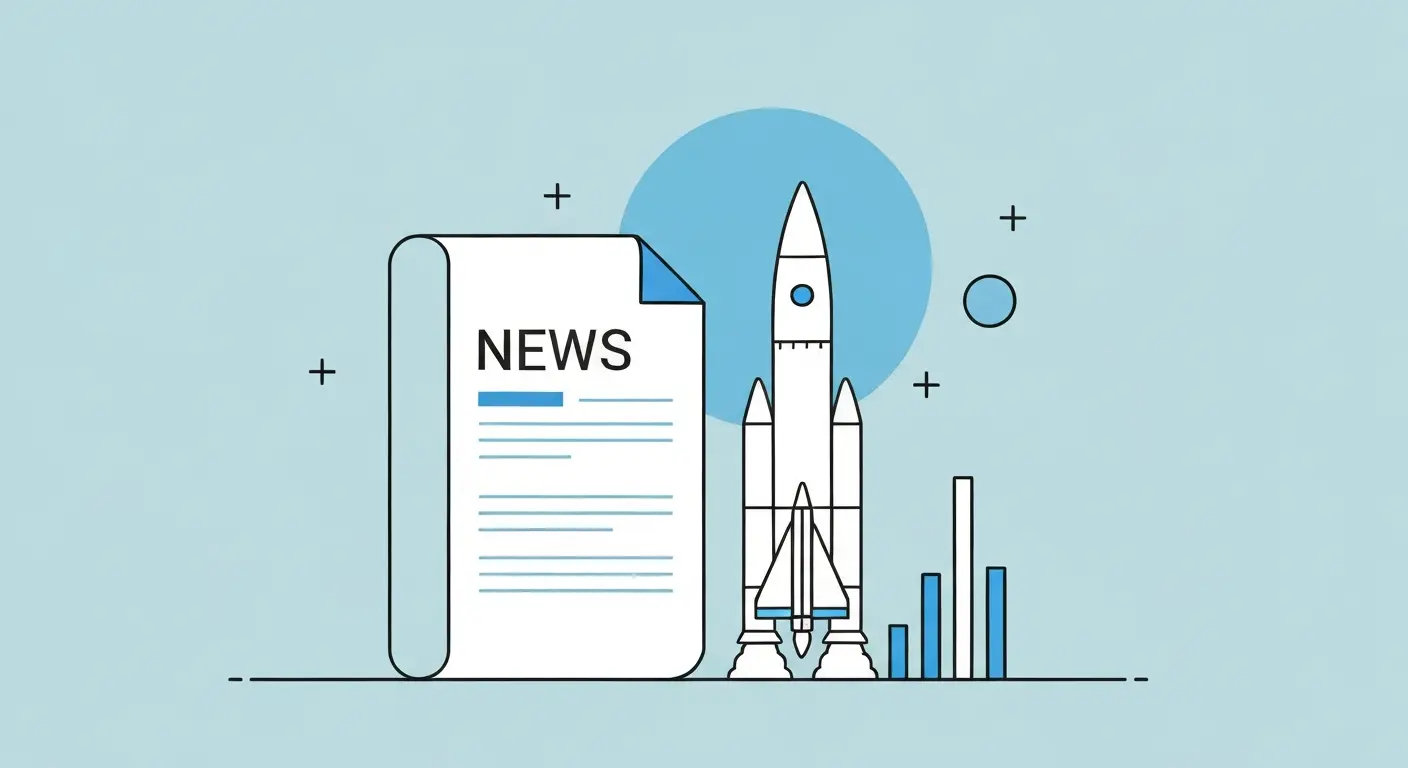 TechCrunch publication represented as a tech media icon alongside EB-1A immigration document