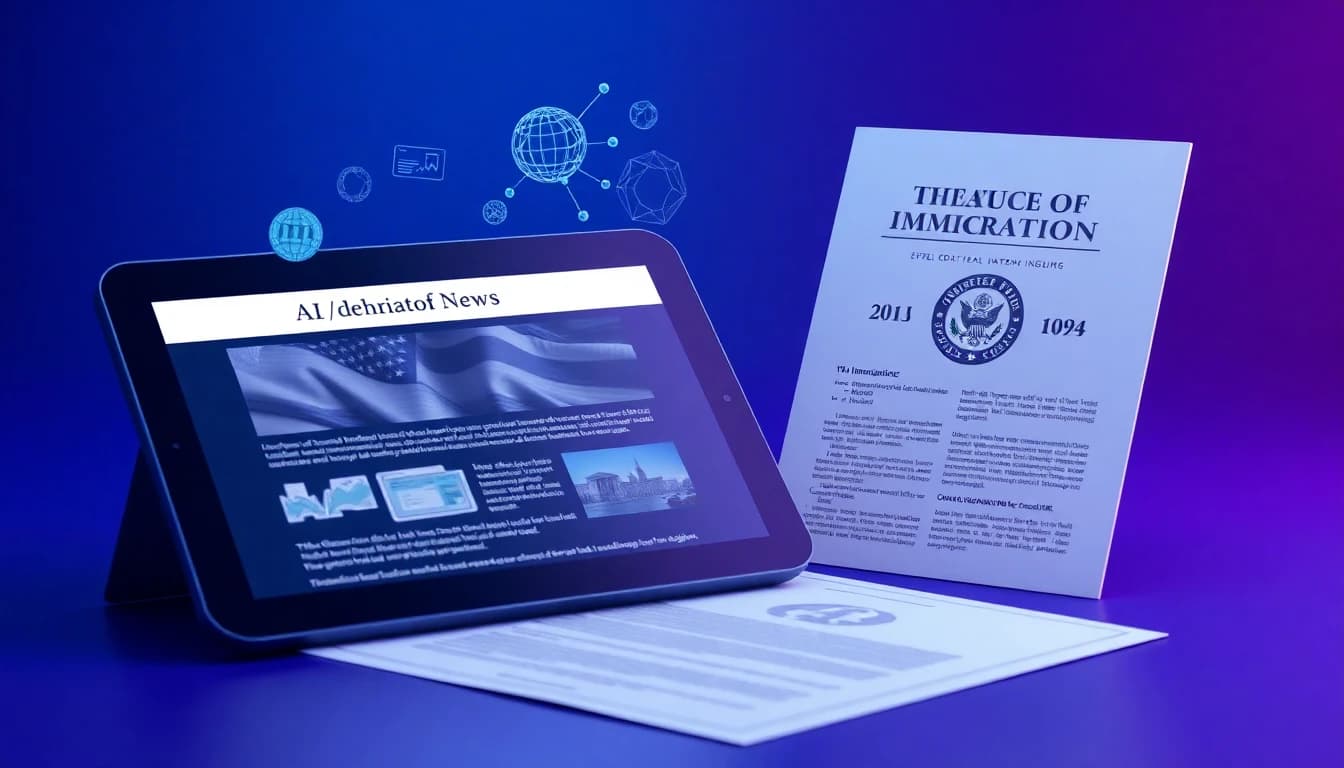 VentureBeat AI and technology publication alongside an EB-1A immigration document